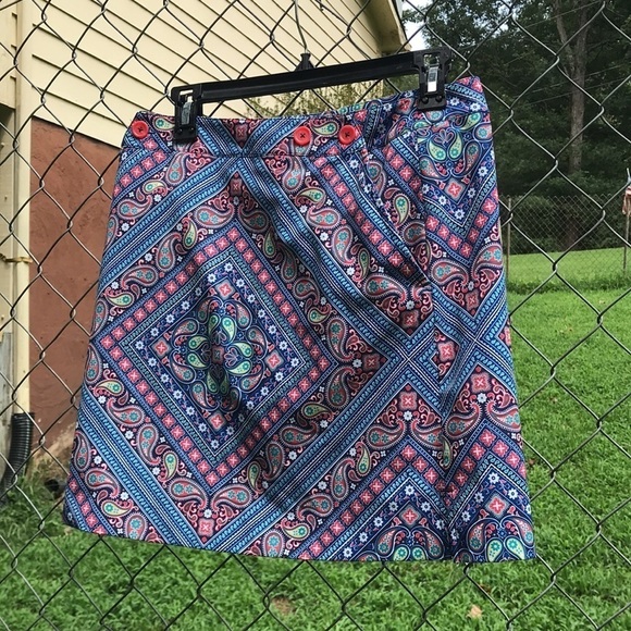 EP PRO WOMENS GOLFING ATHLETIC SKORT SIZE 2 COLOR MIX PAISLEY - Picture 2 of 6